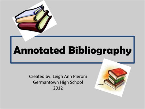 annotated bibliography example powerpoint.